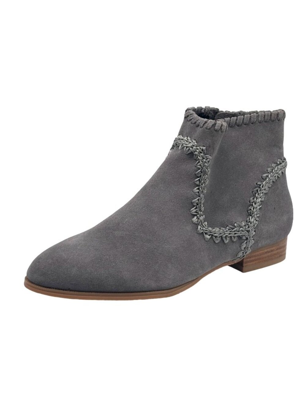 Jack Rogers Gemma Suede Ankle Booties, Gray, Size 5.5, M